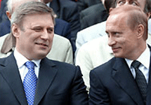 Михаил Касьянов и Владимир Путин. Фото с сайта ВВС