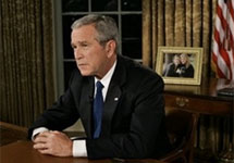Джордж Буш обращается к нации. Фото АР