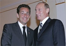 Николя Саркози и Владимир Путин. Фото АР