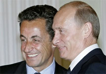 Николя Саркози и Владимир Путин. Фото АР