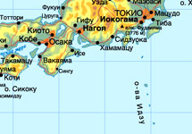 Острова Идзу на карте Японии