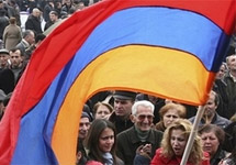 Акция оппозиции в Ереване. Фото АР