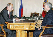 Владимир Путин и Семен Вайншток. Фото из журнала ''Эксперт''