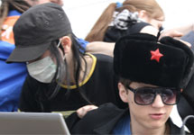 Анархисты на шествии левых в Москве. Фото А.Карпюк/Грани.Ру