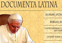 Скриншот латинского раздела сайта Ватикана