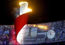 Эпизод церемонии открытия Олимпиады в Пекине. Фото AP