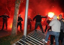 Массовые беспорядки в Подгорице, Черногория. Фото AFP