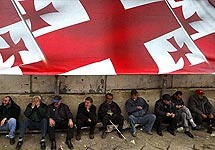 Акция протеста грузинской оппозиции. Фото Newsweek