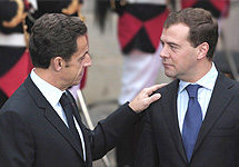 Никола Саркози и Дмитрий Медведев. Фото РИА ''Новости''