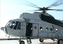 Вертолет Ми-8. Кадр ''Первого канала''