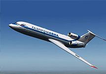 Як-42 авиакомпании "Газпромавиа". Компьютерная модель с сайта avsim.ru