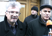 Эдуард Лимонов и Гарри Каспаров после переговоров в мэрии Москвы. Фото Граней.Ру
