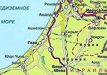 Карта Израиля. Иллюстрация сайта dpla.ru