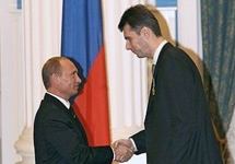 Михаил Прохоров и Владимир Путин. Фото Peoples.ru