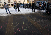 Выступления в поддержку Ходорковского у здания Хамовнического суда. Фото Д.Борко/Грани.Ру