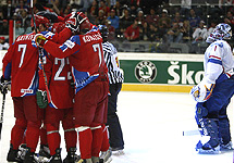 Матч Россия-Франция на ЧМ-2009 по хоккею. Фот о Sportbox.Ru