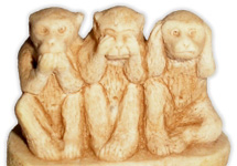 Три обезьяны. Фото с сайта www.fengshui-shop.ru