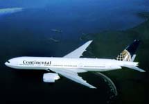 Самолет Boeing 777 компании  Continental. Фото с сайта www.continental.com