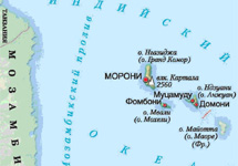 Карта Коморских островов. С сайта africa-cont.info