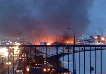 Пожар на "Мытищинской ярмарке". Фото Life.ru