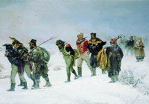 Картина Иллариона Прянишникова. Солдаты Наполеона в России в 1812 году