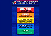 Шкала уровня террористической угрозы, принятая в США. Иллюстрация с сайта dhs.gov
