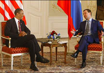 Барак Обама и Дмитрий Медведев. Фото BBC.