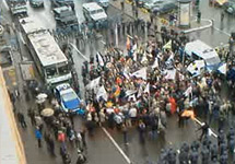 Демократический марш в Петербурге. Кадр видеотрансляции на сайте местного отделения Солидарности