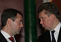Дмитрий Медведев и Алексей Миллер. Фото "Российской Газеты"