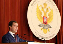 Выступление Дмитрия Медведева перед дипломатами. Фото с сайта www.kremlin.ru