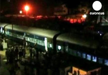 Столкновение поездов в Индии. Кадр EuroNews