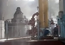 Помещение Баксанской ГЭС после взрывов. Кадр Вестей.