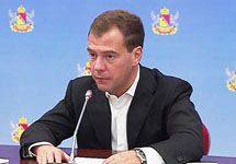 Выступление Дмитрия Медведева в Ярославле. Кадр Вестей