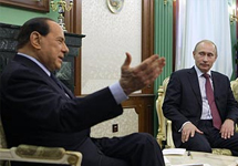 Сильвио Берлускони и Владимир Путин. Фото пресс-службы премьер-министра России