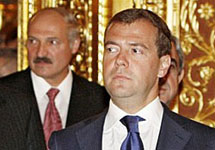 Дмитрий Медведев и Александр Лукашенко. Фото с сайта www.charter97.org