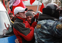Задержание активистов "Другой России" в Петербурге. Фото: evelgoor.livejournal.com