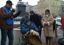 Михаил Бекетов на митинге против следственного произвола. Фото bb-mos.livejournal.com