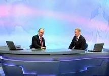 Разговор с Владимиром Путиным. Продолжение. Кадр телеканала Россия24