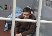 Илья Яшин в камере ОВД Басманное. Фото с сайта ОНК