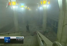 Задымление на месте взрыва в минском метро. Кадр "Белтелерадиокомпании"