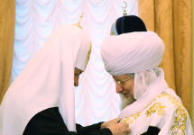 Патриарх Кирилл и верховный муфтий Талгат Таджуддин. Фото с сайта Московской патриархии