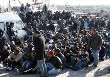 Беженцы из Северной Африки в Италии. Фото с сайта telegraph.co.uk