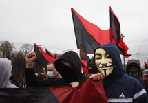 Антифашисты на митинге левых сил. Фото Евгении Михеевой, Грани.Ру