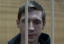 Дмитрий Путенихин в Тверском суде 1 ноября 2011 г. Кадр Грани-ТВ