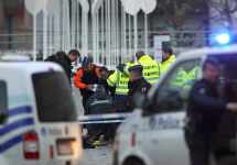 На месте нападения в Льеже. Фото с сайта Guardian