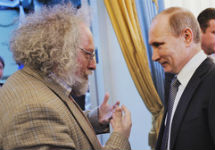 Алексей Венедиктов и Владимир Путин. Фото с сайта Корреспондент.net