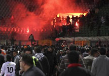 Трагедия на стадионе в Египте. Фото: AP