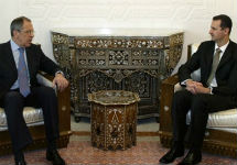 Сергей Лавров и Башар Асад. Фото с сайта www.nowlebanon.com