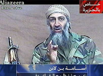 Фрагмент видеозаписи, вышедшей в эфир 27 декабря 2002 года. Кадр "Аль-Джазиры" с сайта http://www.digitoday.fi/
