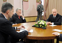 Прохоров и Жириновский на встрече с Путиным. Фото: premier.gov.ru